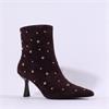 Pedro Anton Gerona Stud High Heel Boot - Brown Suede